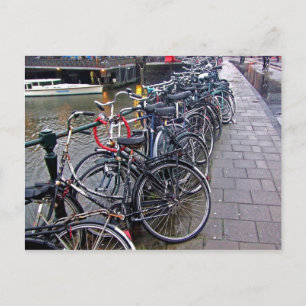Fahrradparkplatz - Amsterdam im November Postkarte