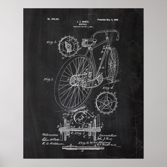 Fahrradpatent Poster (Vorne)