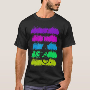 Fahrradpolo spielerische Farben mit Schatten T-Shirt