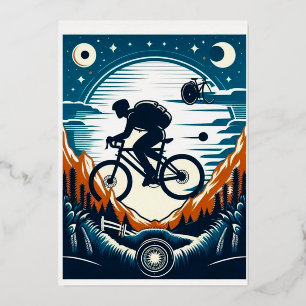Fahrradposter Folien Feiertagskarte