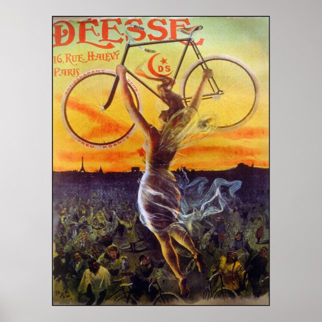 Fahrradposter/Print: Vintages französisches Poster (Vorne)