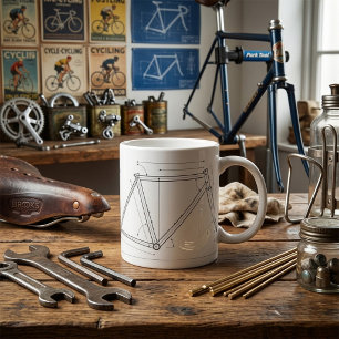Fahrradrahmen-Geometrie-Diagramm  Kaffeetasse