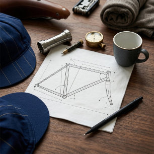 Fahrradrahmen-Geometrie-Diagramm  Serviette