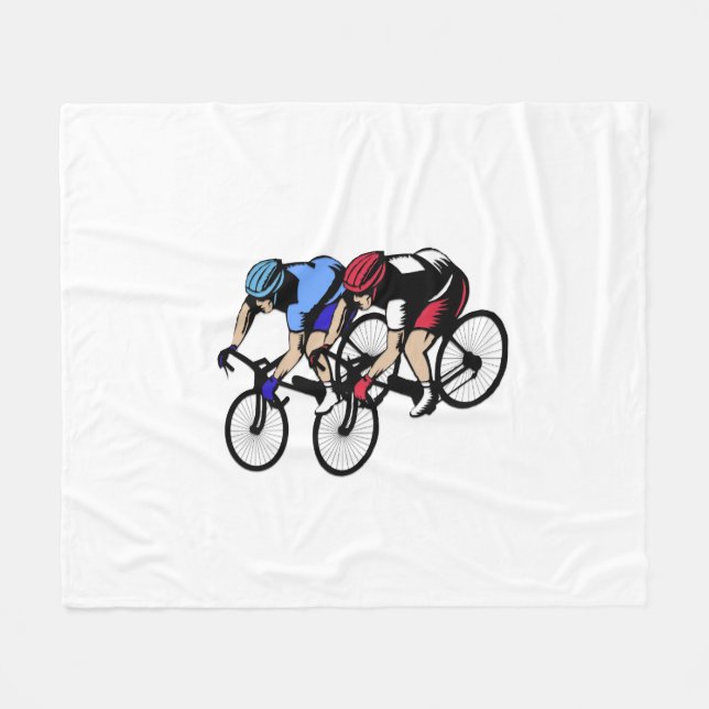 Fahrradrennen Fleecedecke (Vorderseite (Horizontal))