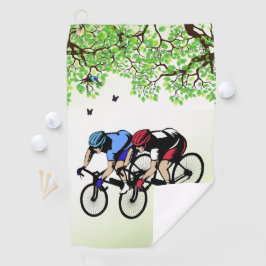 Fahrradrennen Golfhandtuch