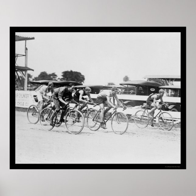 Fahrradrennen in Washington, DC 1925 Poster (Vorne)