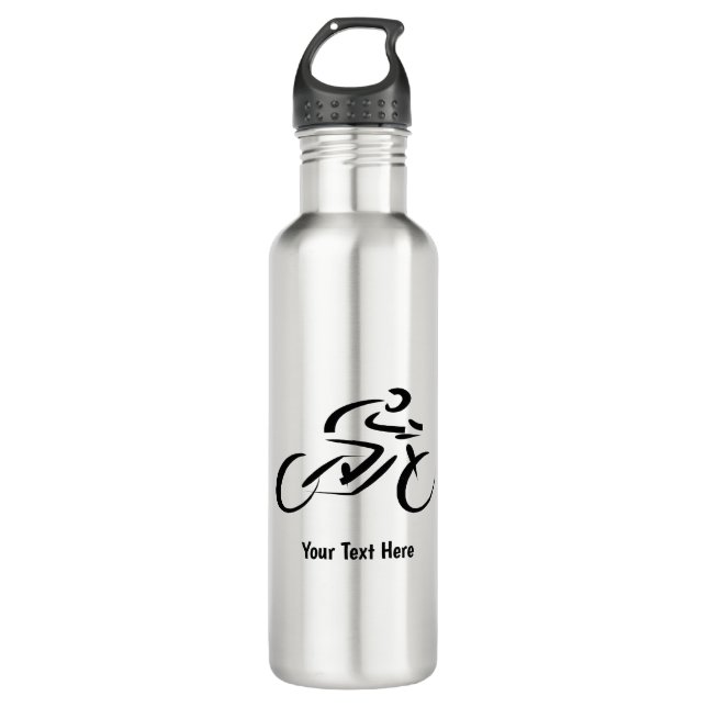 Fahrradrennen Personalisiert Edelstahlflasche (Vorderseite)