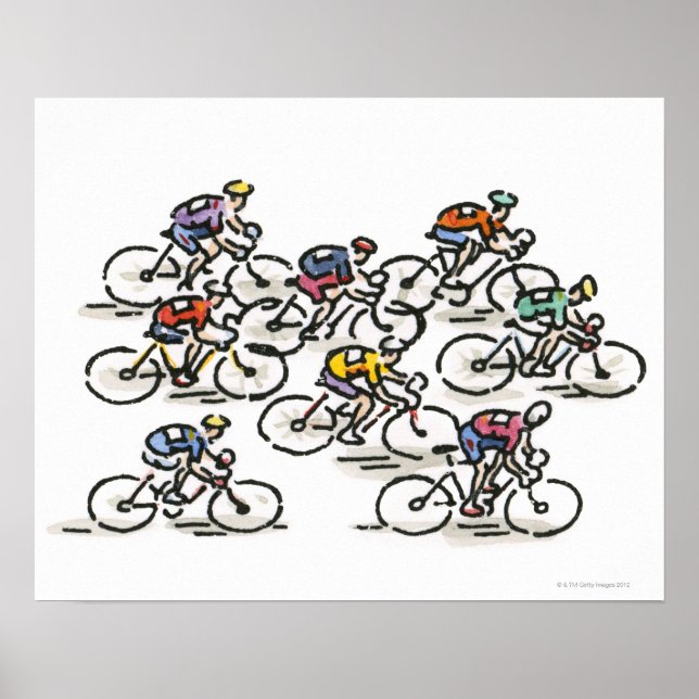 Fahrradrennen Poster (Vorne)
