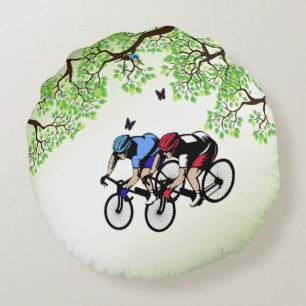 Fahrradrennen Rundes Kissen
