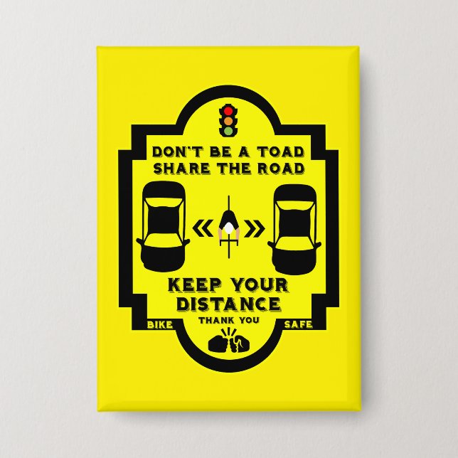 Fahrradsicherheit Button (Vorderseite)