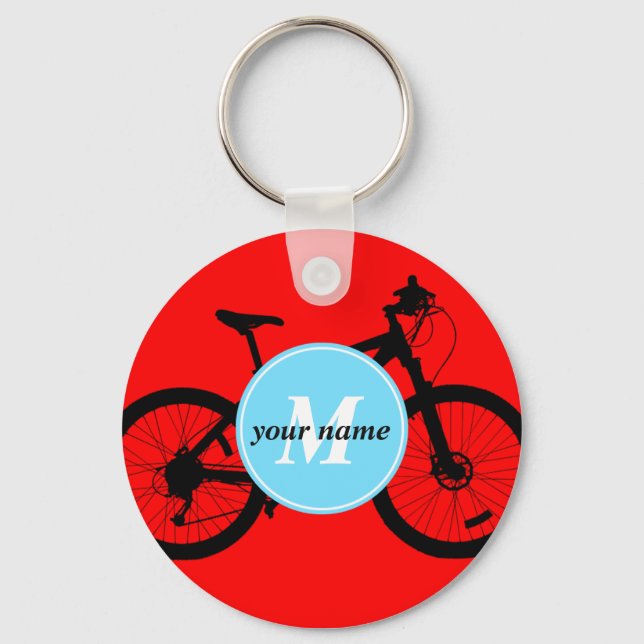 FahrradSilhouette Schlüsselanhänger (Vorderseite)