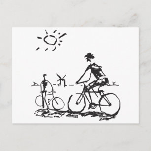 Fahrradskizze Postkarte