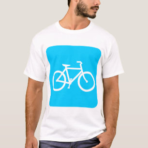 Fahrradsymbol - Himmelblau T-Shirt