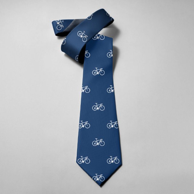 Fahrradsymbole Blau Navy Krawatte (Von Creator hochgeladen)