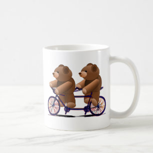 Fahrradtandem, Teddy Bären drucken Kaffeetasse
