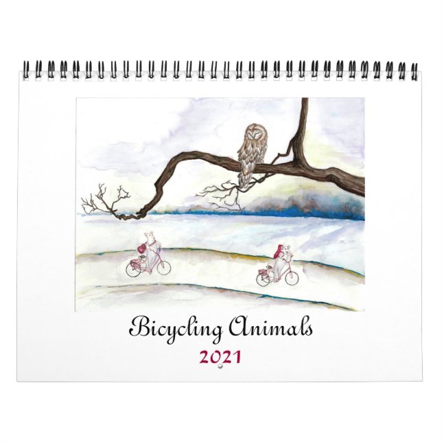 Fahrradtiere - Kalender 2021 (Titelbild)