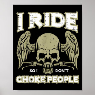 Fahrradtour damit ich Leute nicht würge Lustiges M Poster