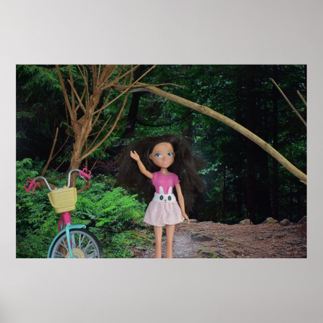 Fahrradtour in den Wald Poster (Vorne)