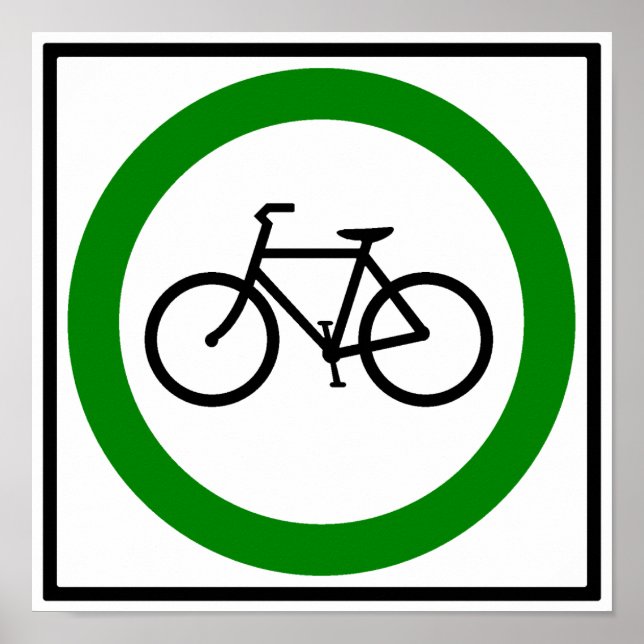 Fahrradverkehrszeichen Poster (Vorne)