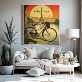 Fahrradverleih, Paris, individualisierbar Poster