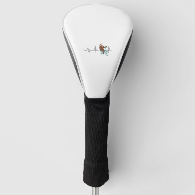 Fahrradverleih Sloth Heartbeat Golf Headcover (Vorderseite)
