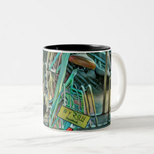 Fahrradverleih Zweifarbige Tasse