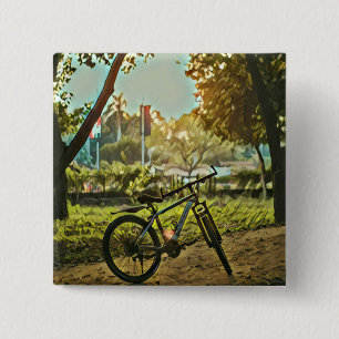Fahrradverleihgift Cycling Painting Button