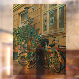 Fahrradverleihgift Cycling Painting Fensteraufkleber