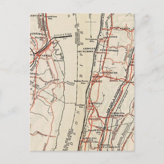 Fahrradwege in New York und Conneticut 7 Postkarte (Vorderseite)