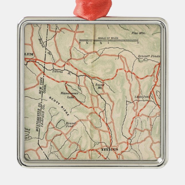 Fahrradwege in New York und Conneticut 7 Silbernes Ornament (Vorne)