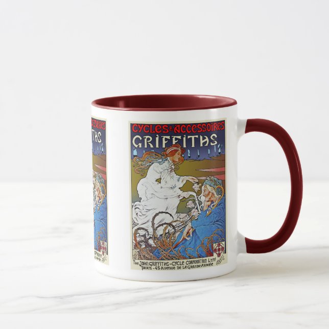 Fahrradwerbung: Fahrradfahrer Tasse (Rechts)