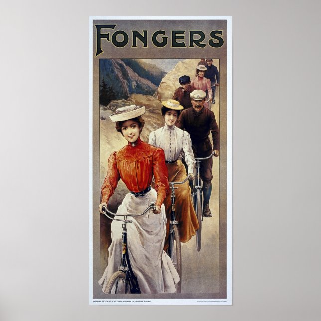 Fahrradwerbung für Vintage Anhänger Poster (Vorne)
