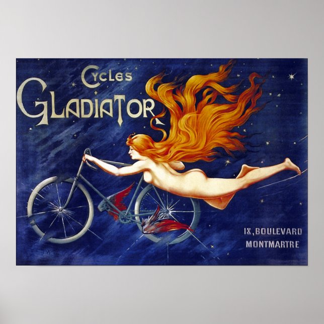 Fahrradwerbung Vintage Fahrräder Gladiator Poster (Vorne)