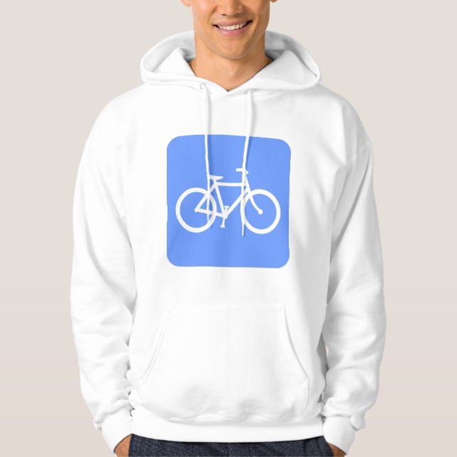 Fahrradzeichen - Baby Blue Hoodie (Vorderseite)