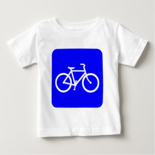 Fahrradzeichen - blau baby t-shirt