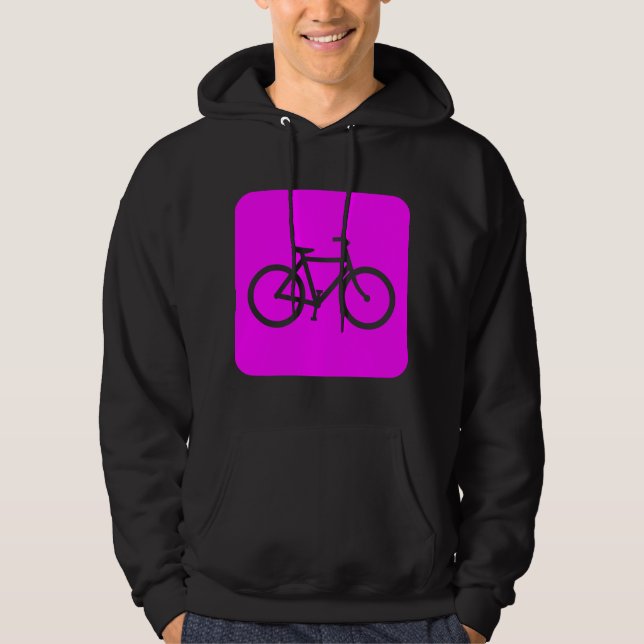Fahrradzeichen - Magenta Hoodie (Vorderseite)