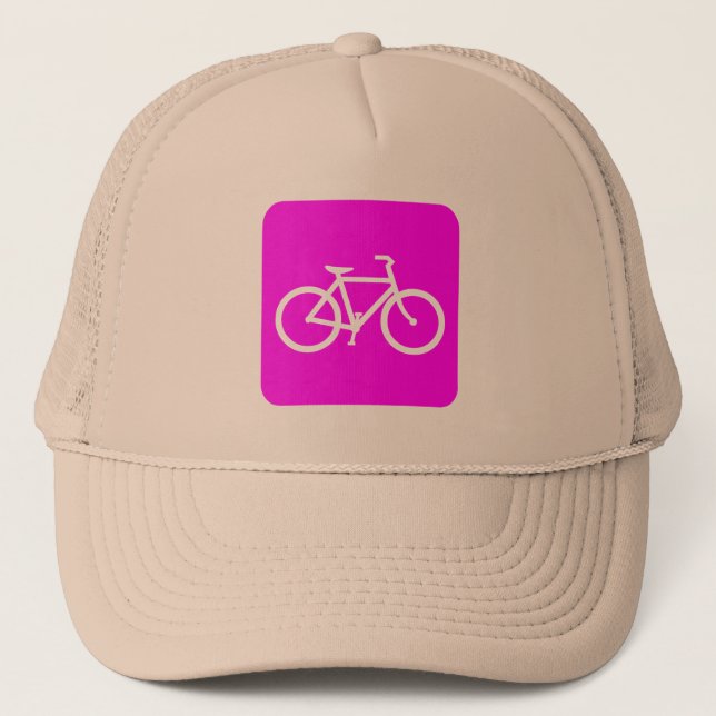 Fahrradzeichen - Magenta Truckerkappe (Vorderseite)