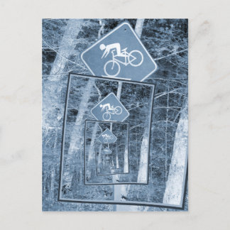 Fahrradzeichen Postkarte