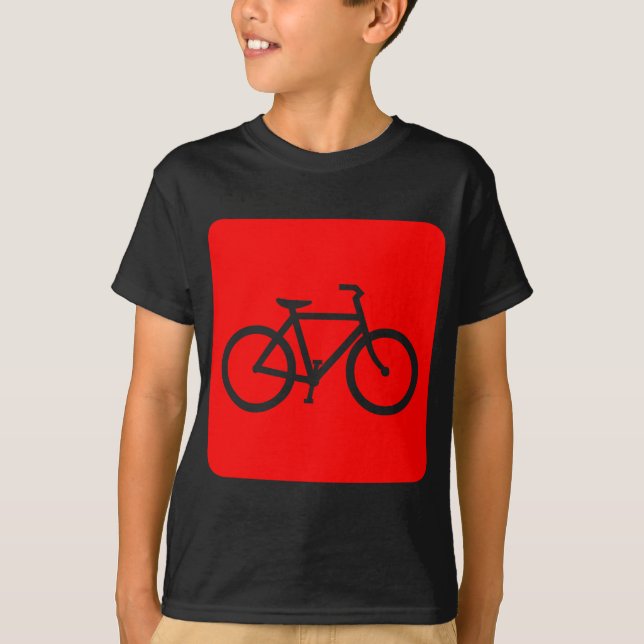 Fahrradzeichen - Rot T-Shirt (Vorderseite)
