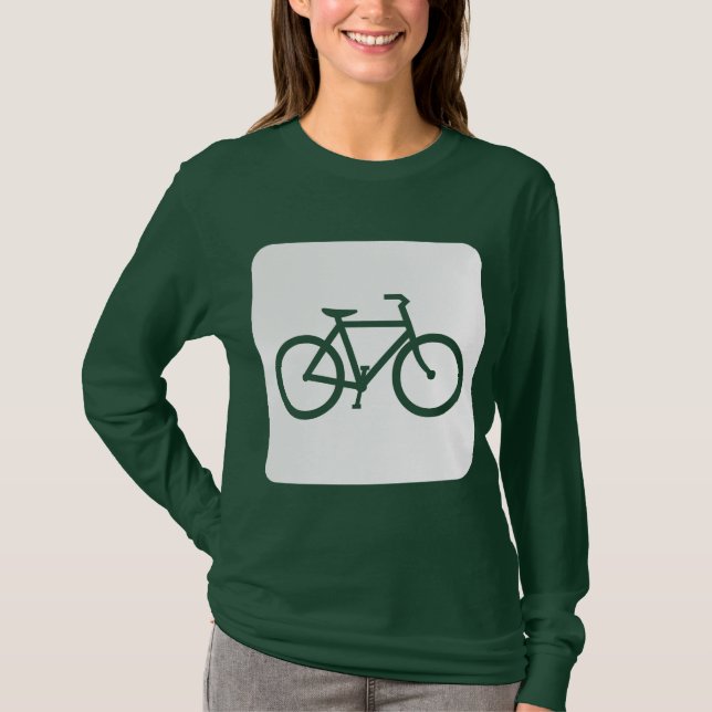 Fahrradzeichen - weiß T-Shirt (Vorderseite)
