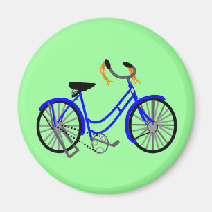 Fahrradzeichnung im Stil der 1950er Jahre Magnet
