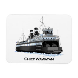 Fährschiff Great Lakes Chief Wawatam bricht Eis Magnet