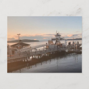 Fährschifffotografie im Hafen von Washington State Postkarte