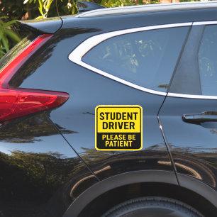 Fahrschüler - Bitte Seien Sie Geduldig Gelb & Schw Aufkleber