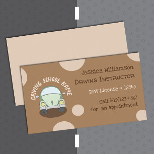 Fahrschullehrer Brown Business Cards Visitenkarte