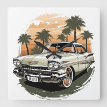 Fahrt bei Sonnenuntergang im Retro-Stil