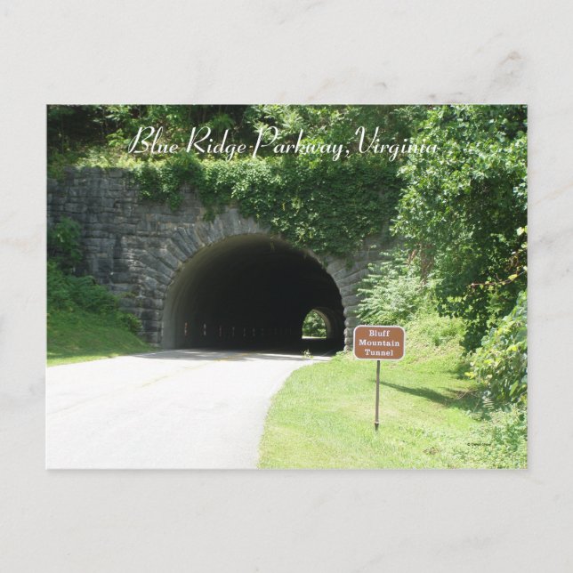 Fahrt durch den Tunnel Postkarte (Vorderseite)
