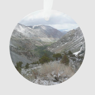 Fahrt durch die schneebedeckten Berge der Sierra N Ornament