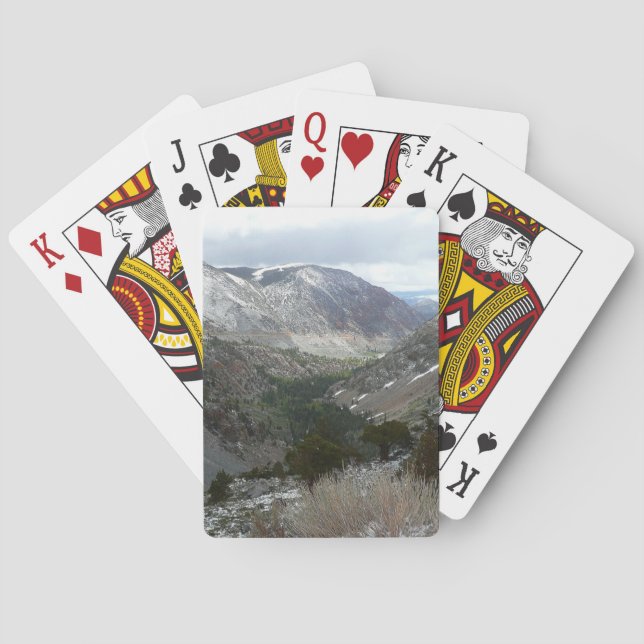 Fahrt durch die schneebedeckten Berge der Sierra N Spielkarten (Rückseite)