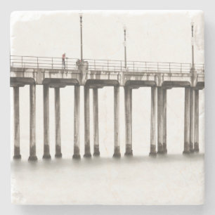 Fahrt entlang des Huntington Beach Pier Steinuntersetzer